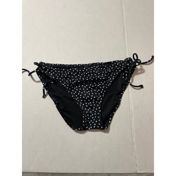 Victoria’s Secret Black & White Polka Bikini Bottom Size L - Picture 1 of 9